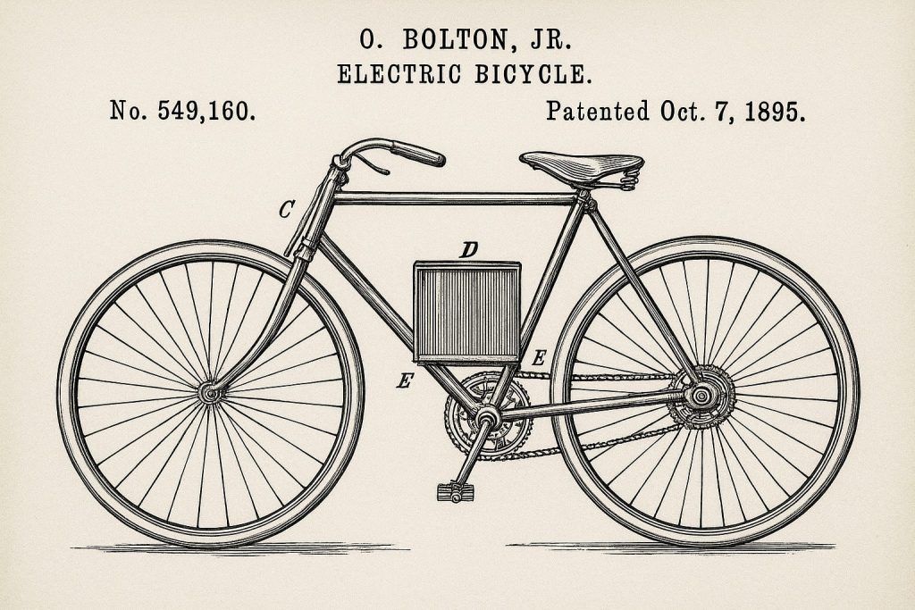 Immagine ricreata basata sul brevetto US549,160A - Ogden Bolton Jr., 1895